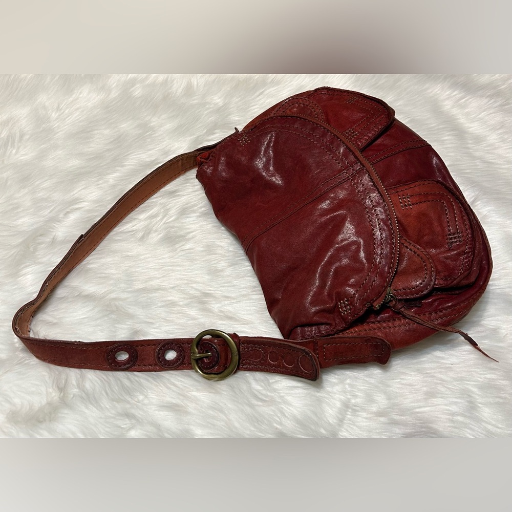 Lucky Brand Abbey Road Messenger’s Red Italian Leather Bag